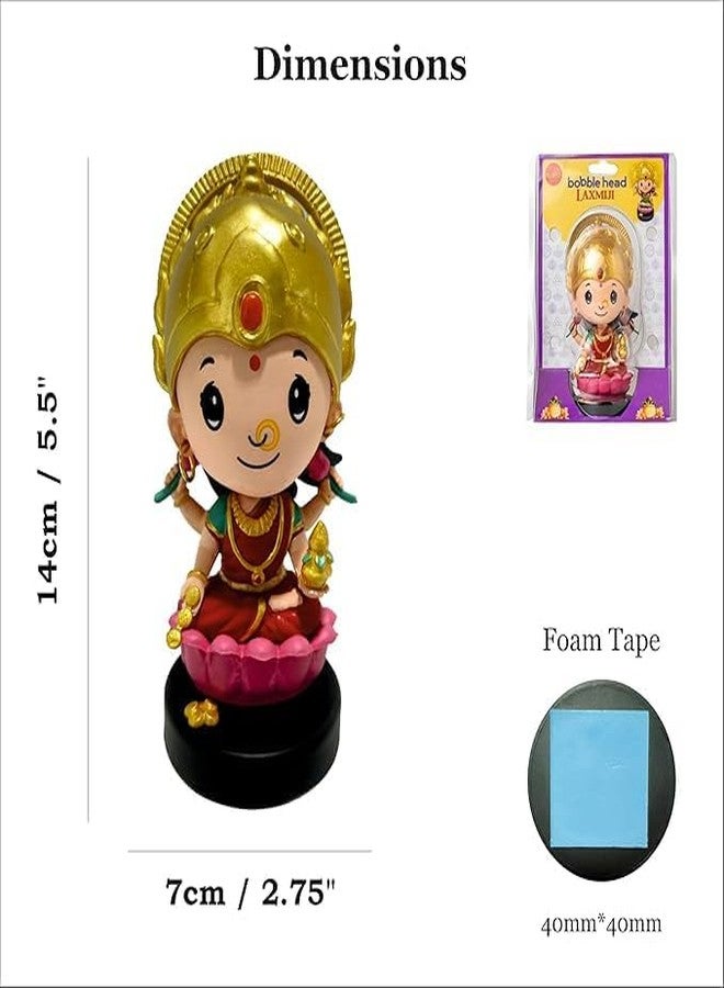 Acceptance Laxmi Ji Bobblehead Figurines Pack of 1 - Goddess Statue for Car Dashboard, Home Decor & Office Table | Festival Decoration & Gift Item (Laxmi Jii) - Image 2